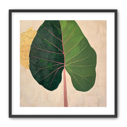 Split green leaf portrait