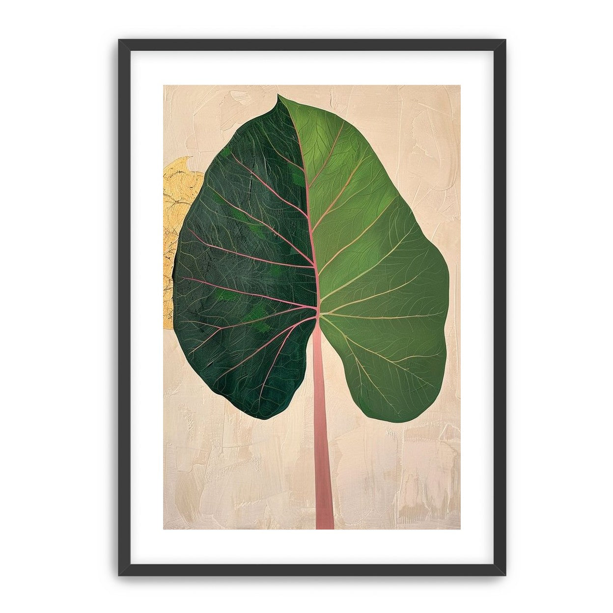 Split green leaf portrait