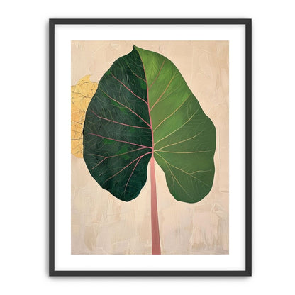 Split green leaf portrait