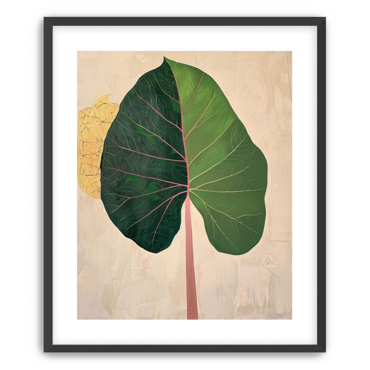 Split green leaf portrait