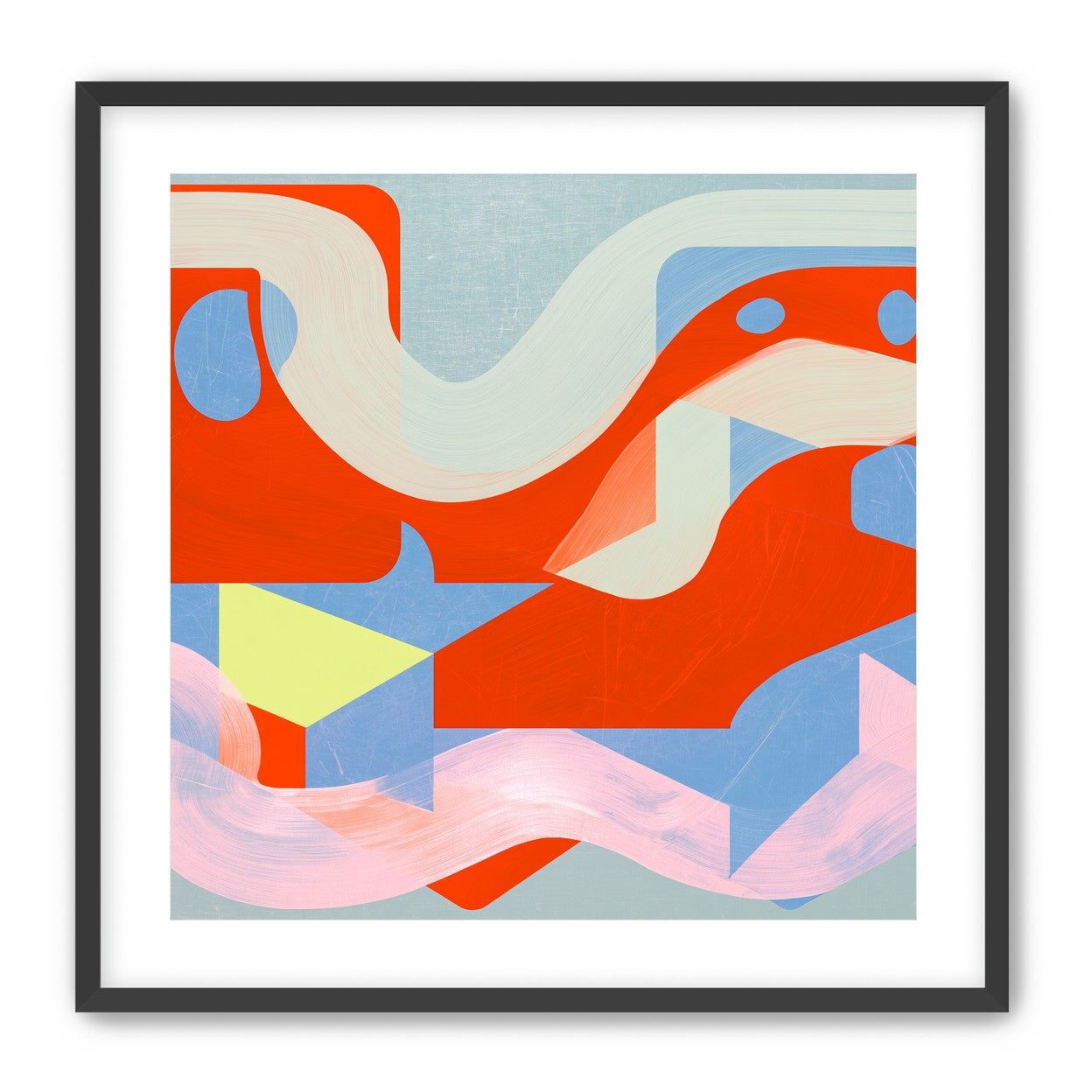 Pale sweep over red blocks