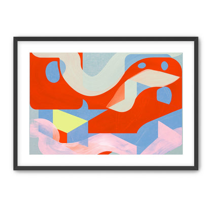Pale sweep over red blocks