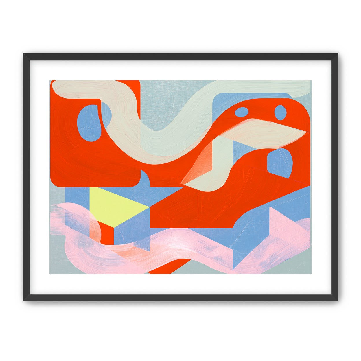Pale sweep over red blocks