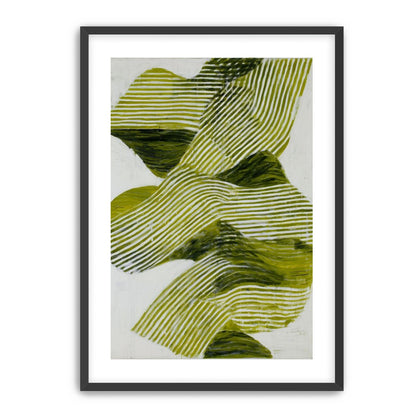 Olive stripes across white