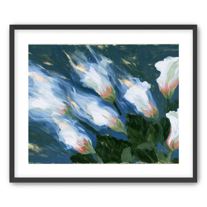 Blue wind through white lilies