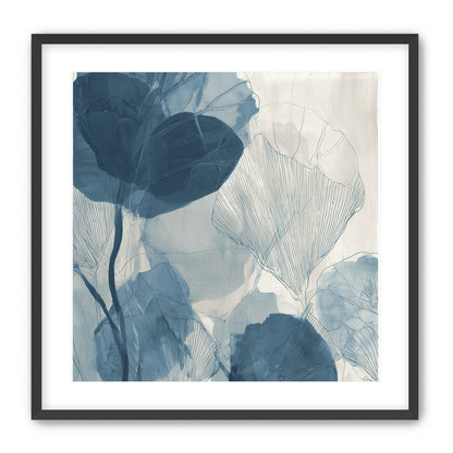 Indigo leaves on paper