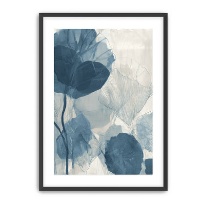 Indigo leaves on paper