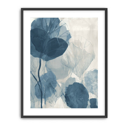 Indigo leaves on paper
