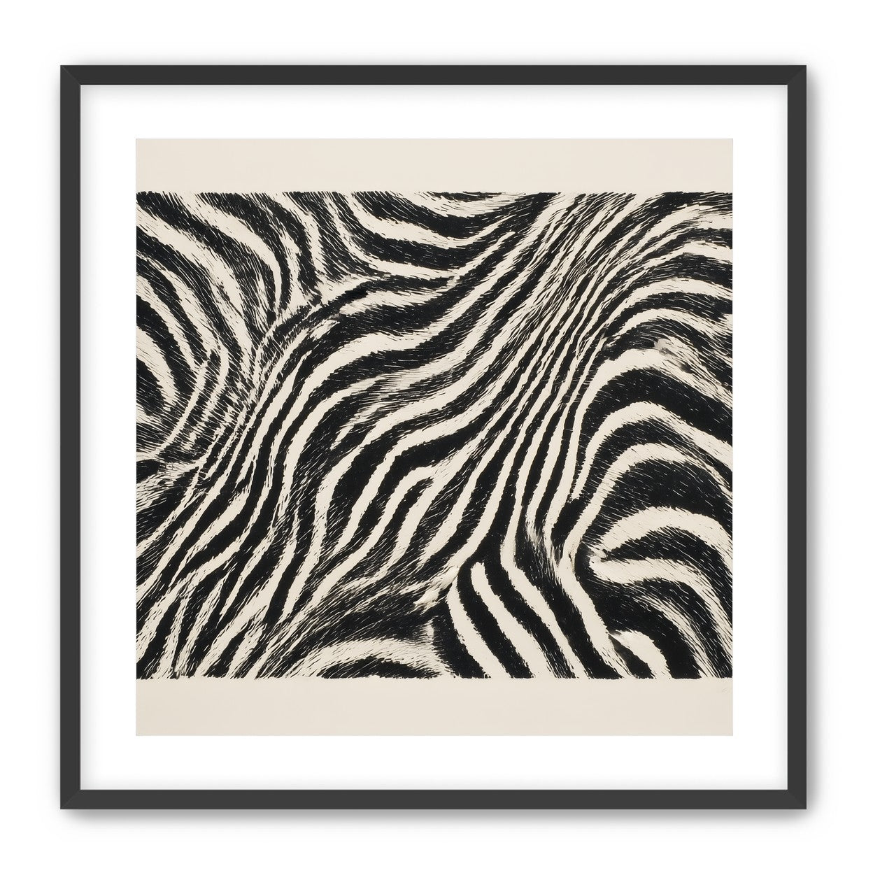 Zebra stripes across the frame