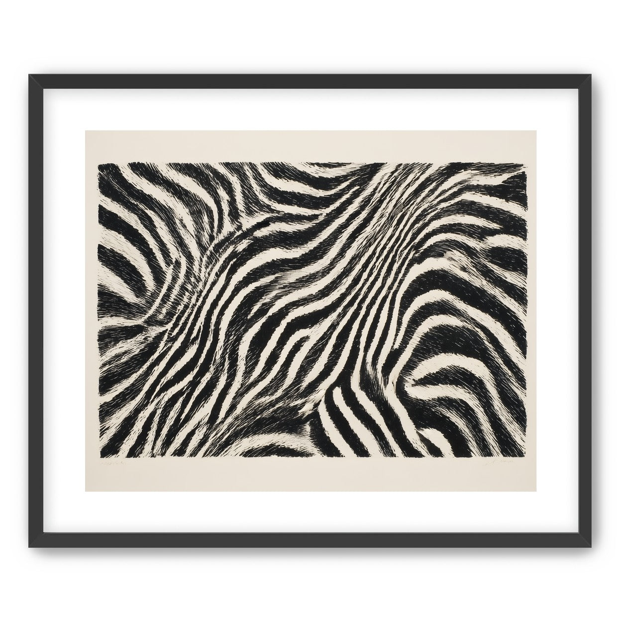 Zebra stripes across the frame
