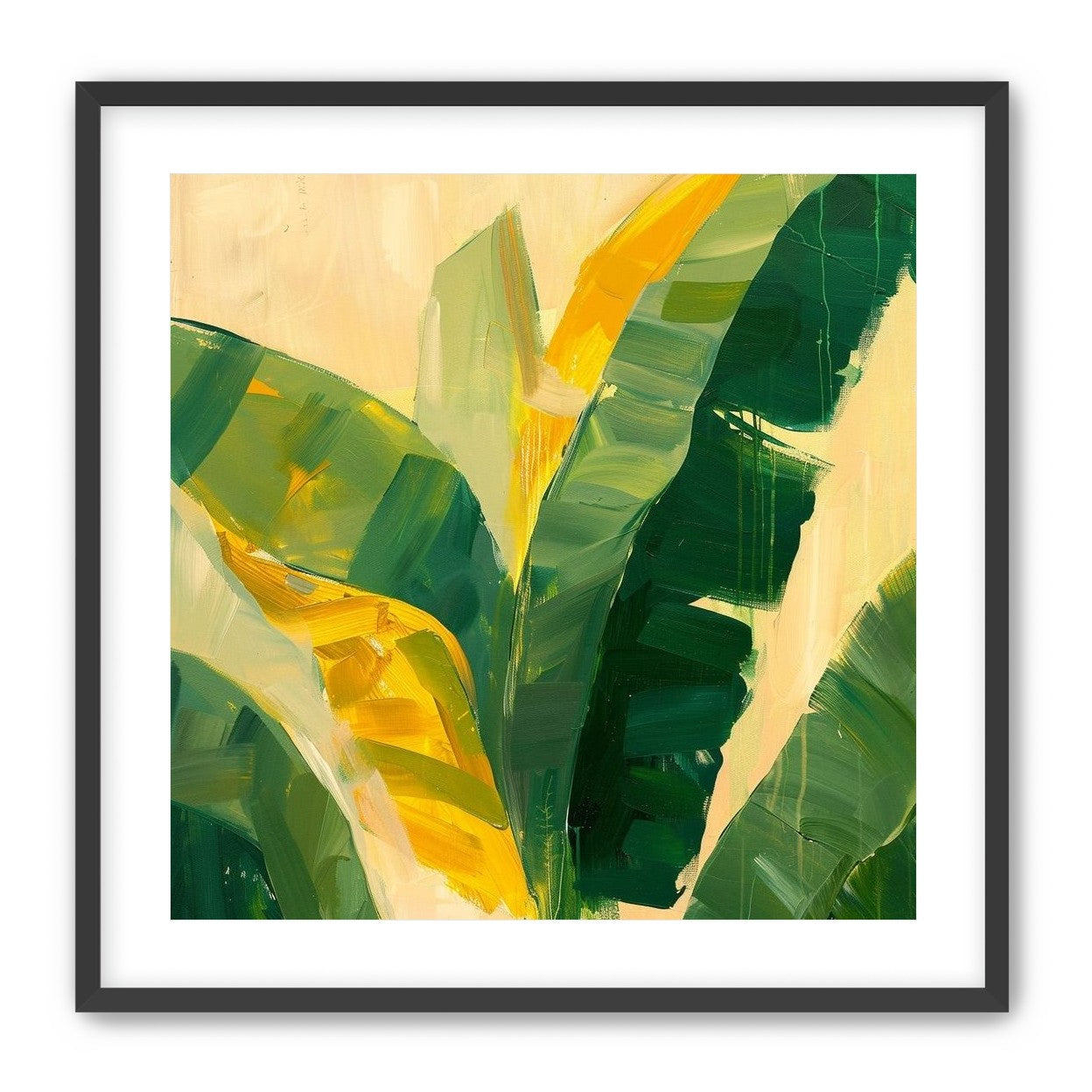 Yellow breaks through green leaves