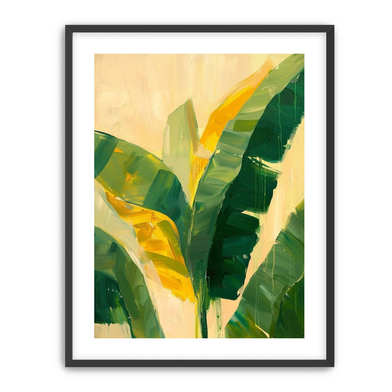 Yellow breaks through green leaves