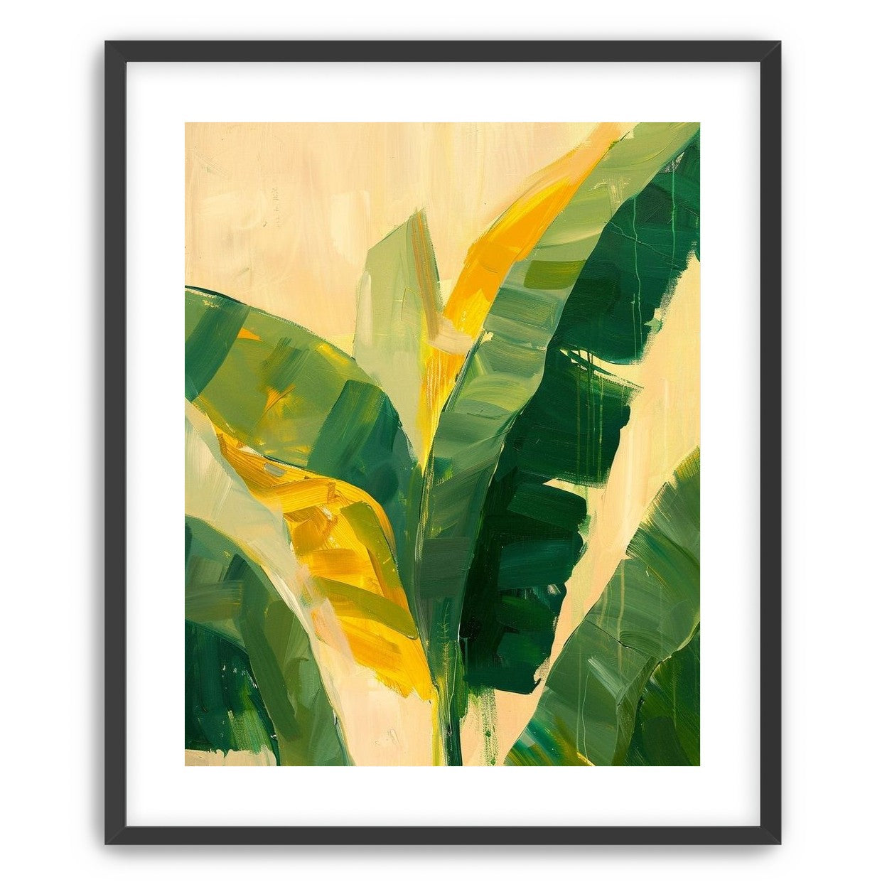 Yellow breaks through green leaves