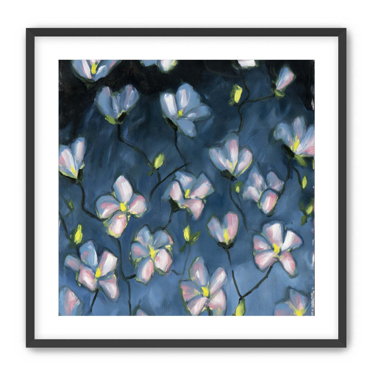 Soft blossoms in blue dusk