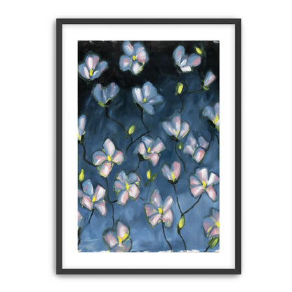 Soft blossoms in blue dusk