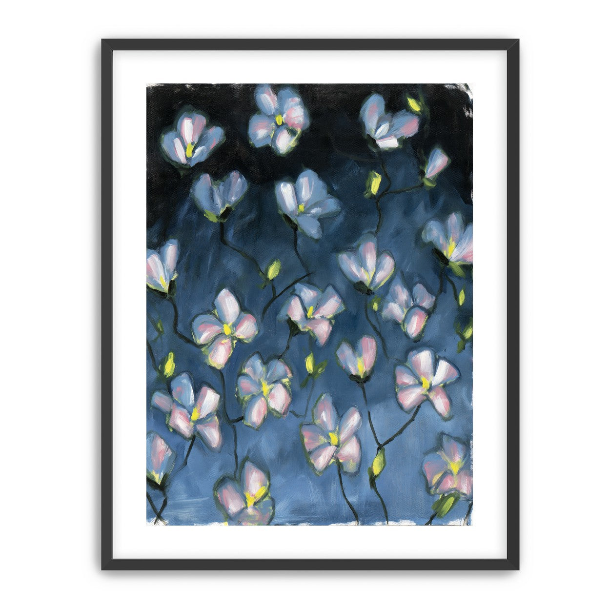 Soft blossoms in blue dusk