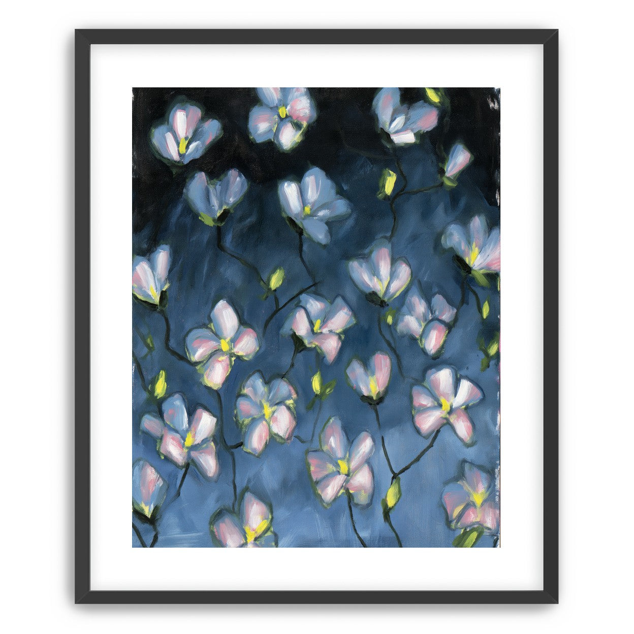 Soft blossoms in blue dusk