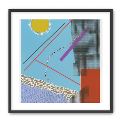 Yellow disc and crossed lines