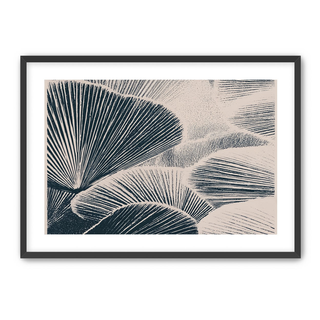 Ink shadows on palm fronds