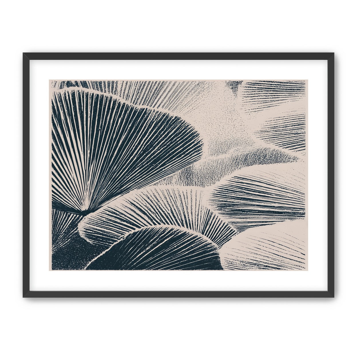 Ink shadows on palm fronds