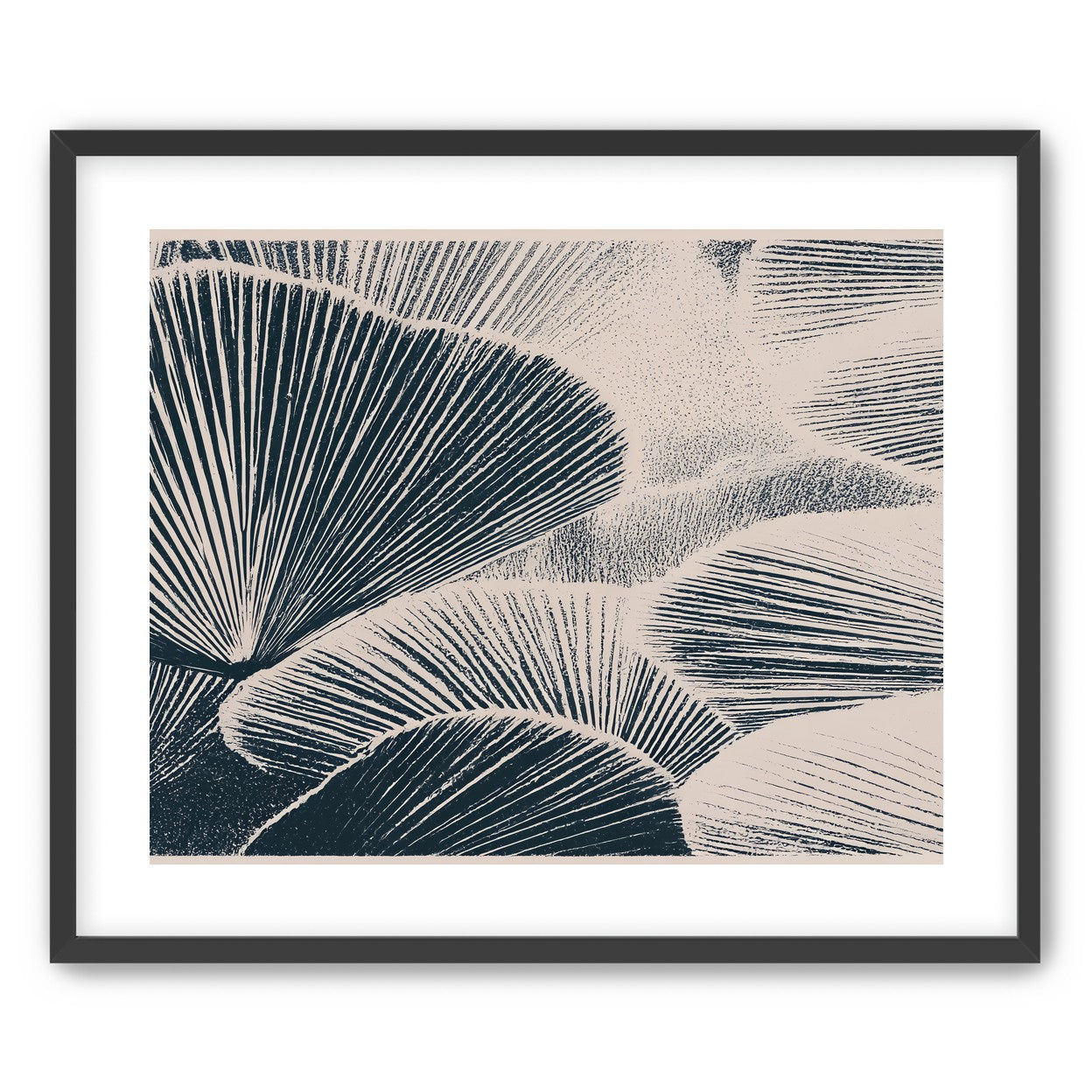 Ink shadows on palm fronds