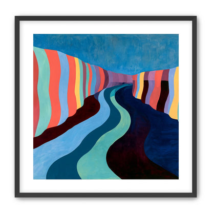 Coral stripes along the bend