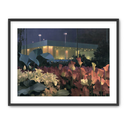 Calla lilies by the glass hall