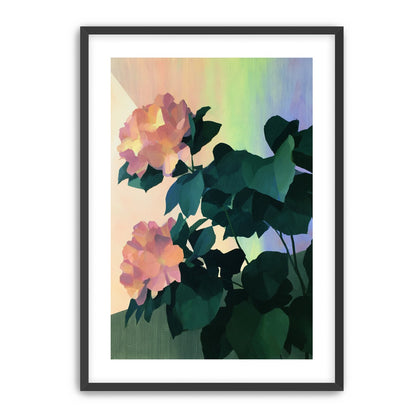 Roses against a pastel sky