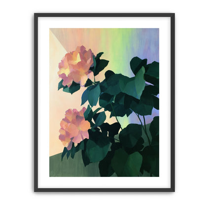 Roses against a pastel sky