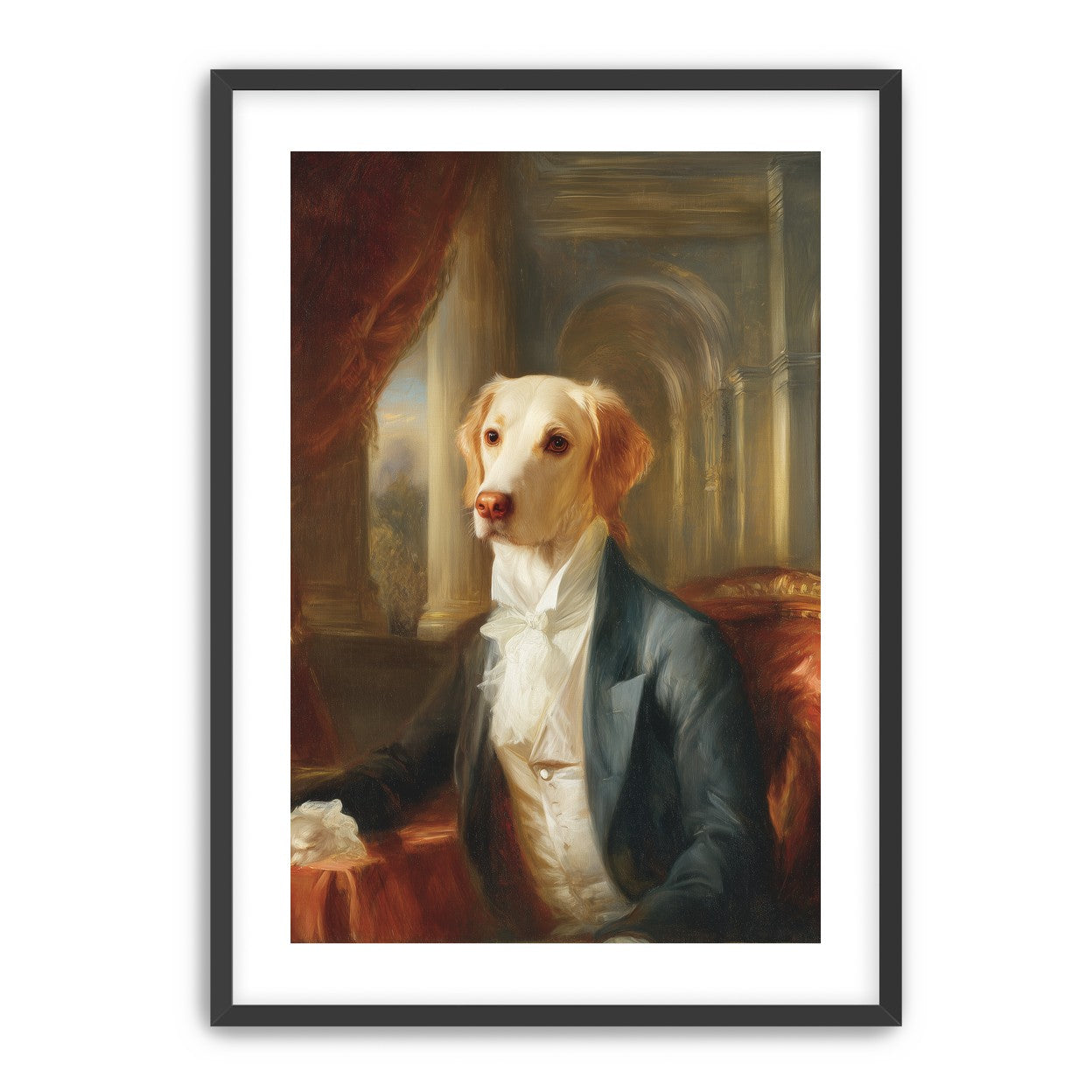 A dog in formal wear