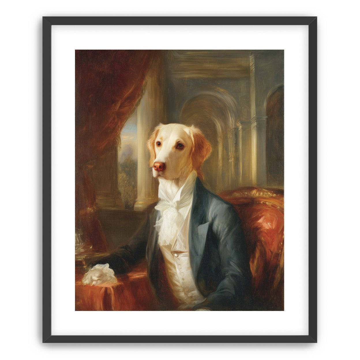 A dog in formal wear