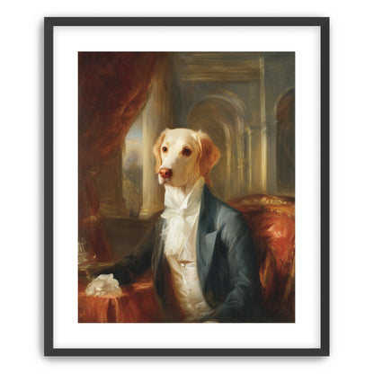 A dog in formal wear