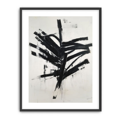 Black mass across white field