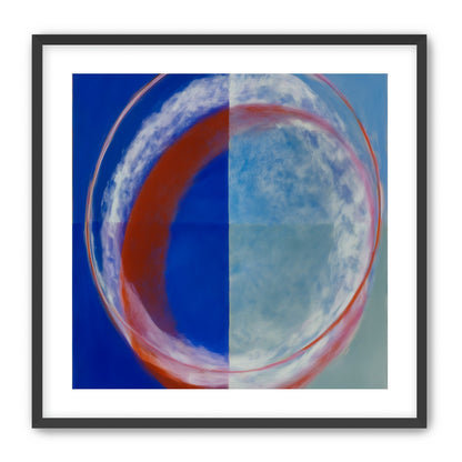 Red rim on divided blue