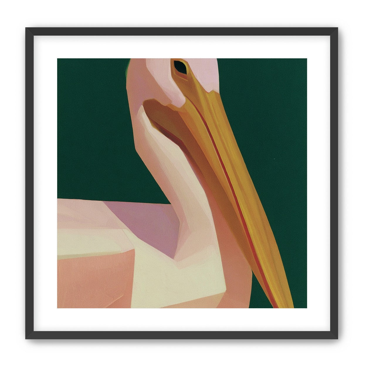 A pelican within green silence