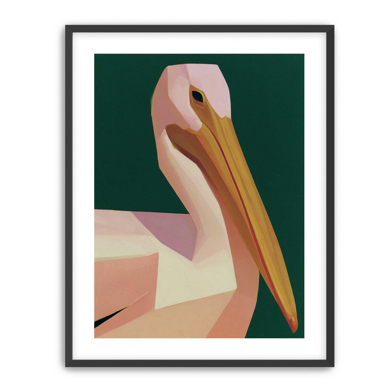 A pelican within green silence