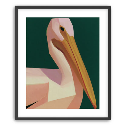 A pelican within green silence