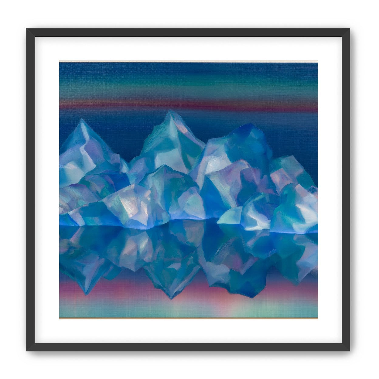 Icebergs in banded twilight
