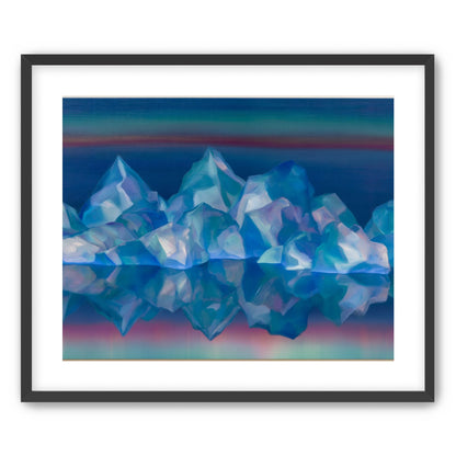 Icebergs in banded twilight
