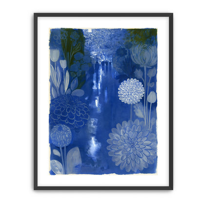 Blue garden night walk