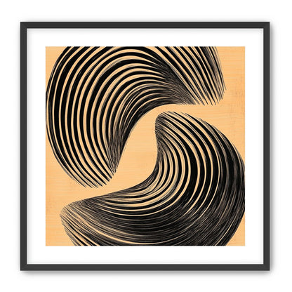 Black spiral on tan ground