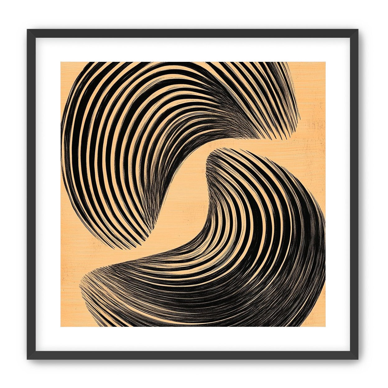 Black spiral on tan ground