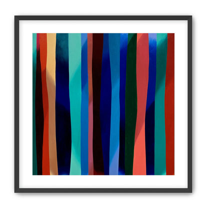 Blue shadow under bright stripes