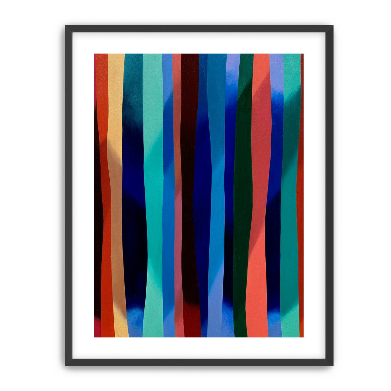 Blue shadow under bright stripes
