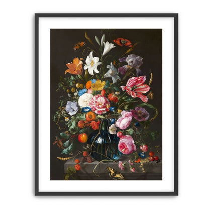 Butterflies over the blue vase