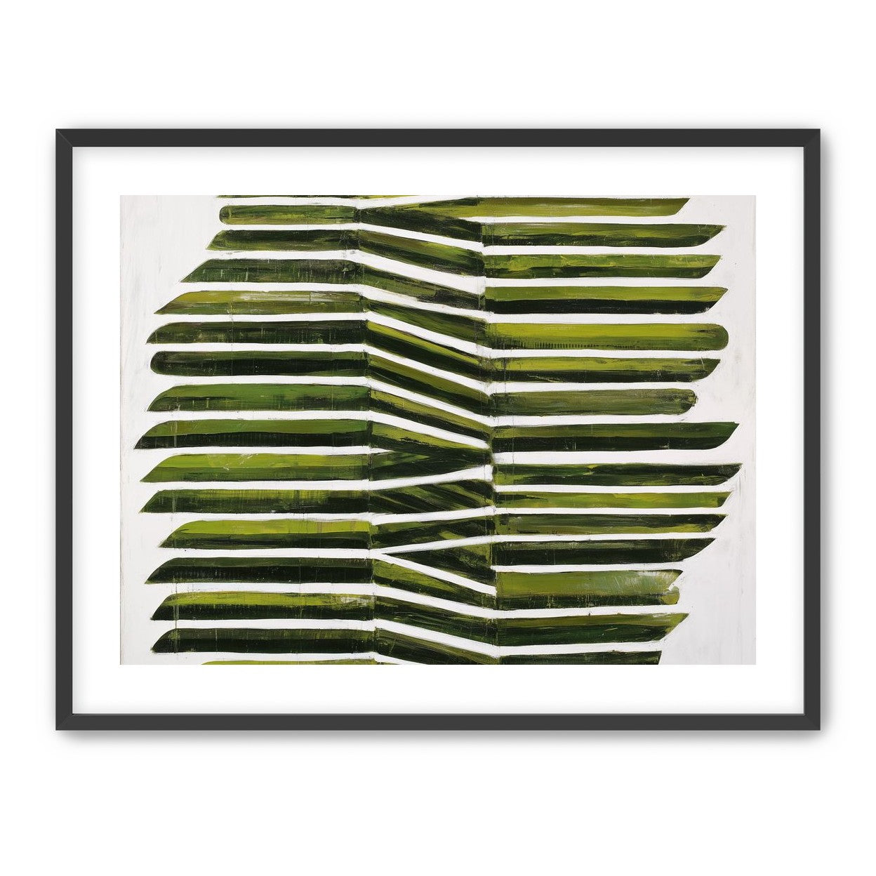 Olive bands with a crease