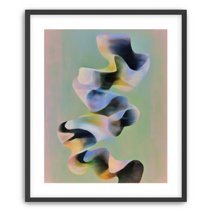Pastel blue over black