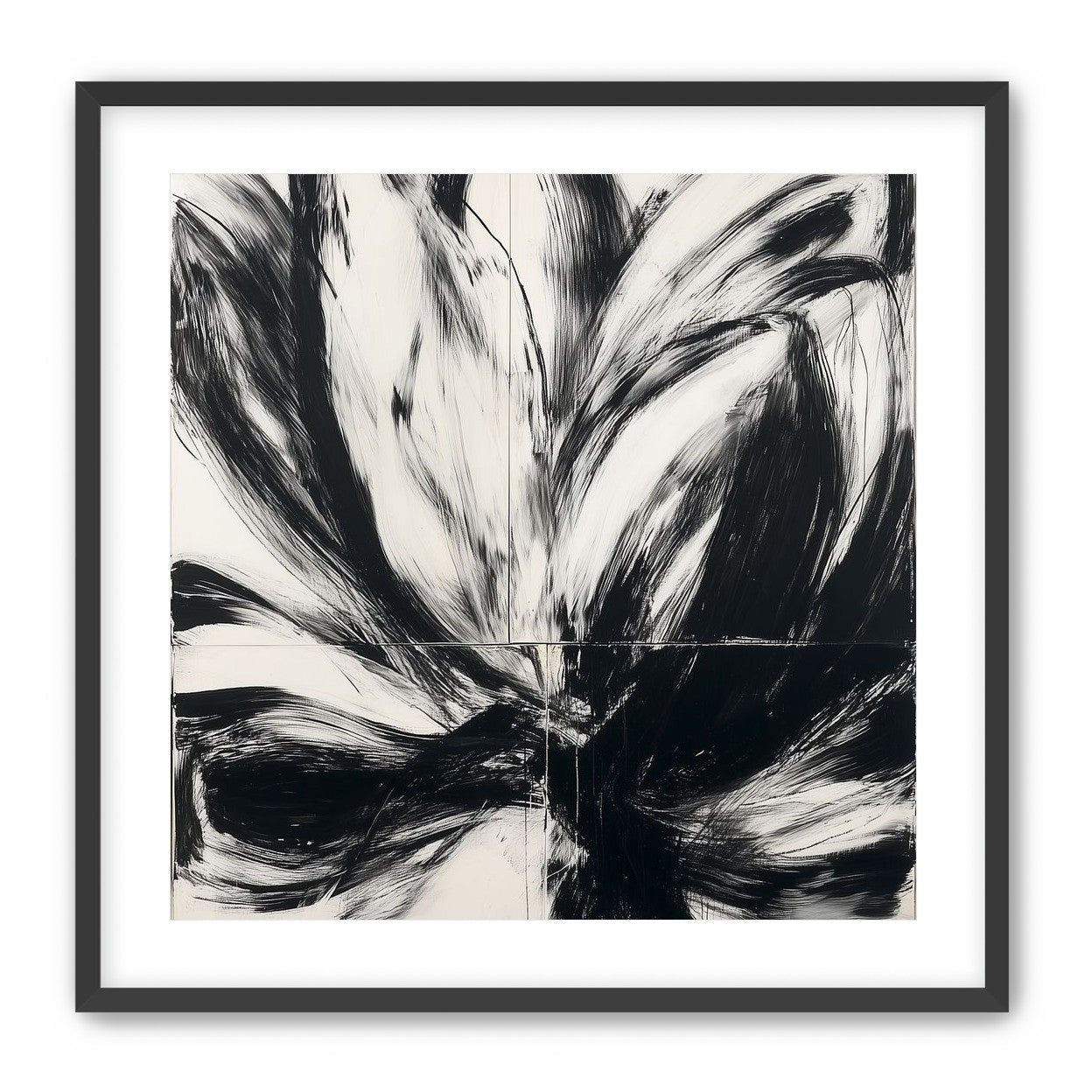 Black surges through white