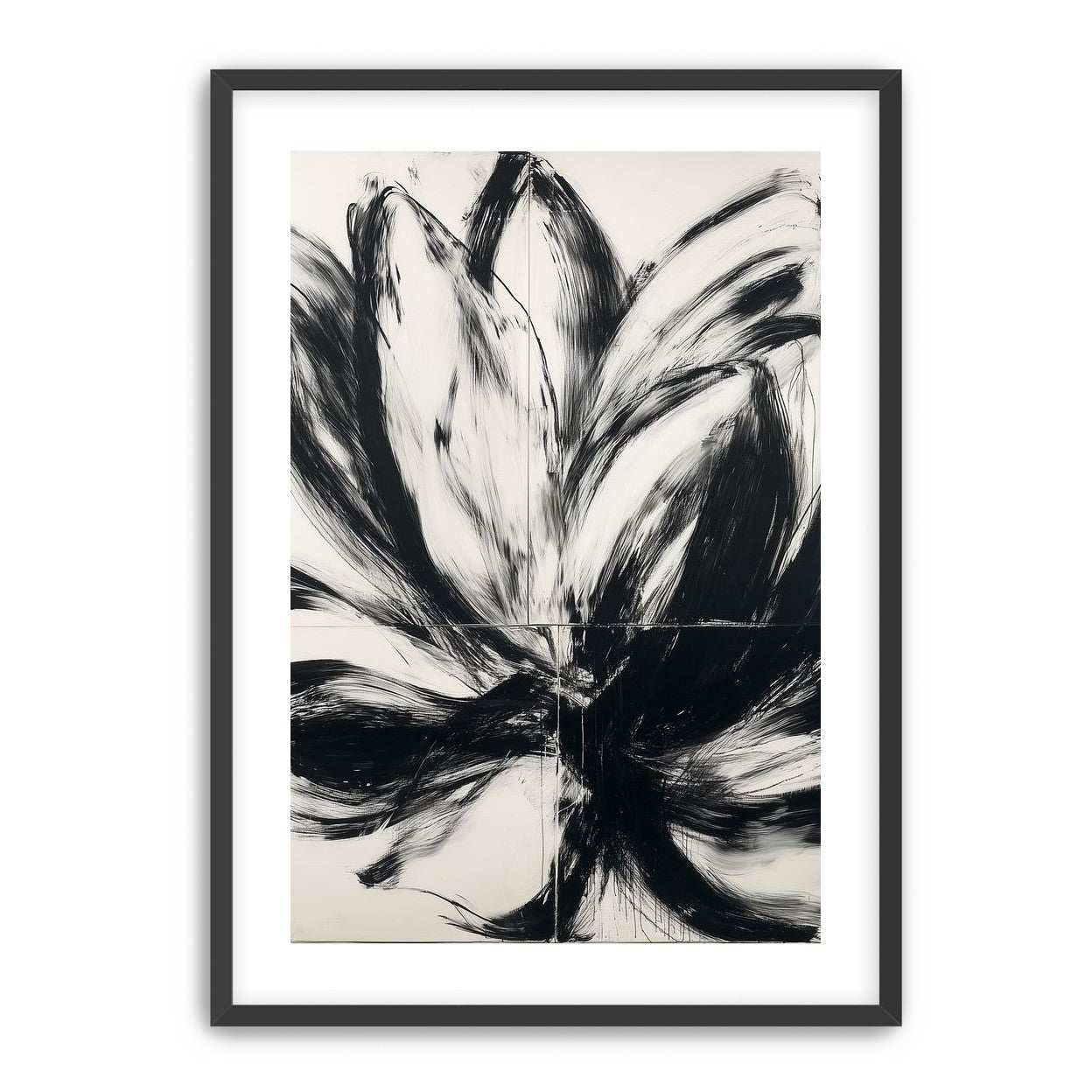 Black surges through white