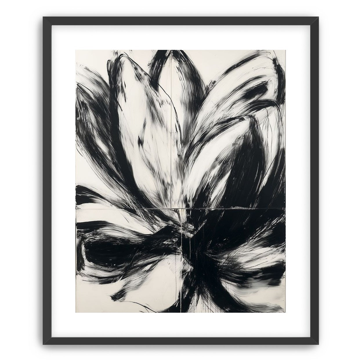 Black surges through white
